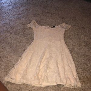 Lace off the shoulder dress